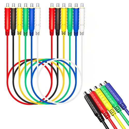 Image of Magnetic Test Leads, 6Pcs Silicone Soft Flexible Magnetic Jumper Wires, 30V AC /5A 20AWG Professional Low Voltage Magnetic Jumper, Professional Jumper Cables for Thermostats, Sensors(2 Sets)