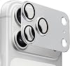 Coverzone Coverzone Kamera Lens Koruyucu için iPhone 17 Pro Max 6.9 Inç, Tam Kapsamlı 9H Temperli Cam Halkalı Kapak, Mat Metal Plaka, Kılıf Dostu, 1 Paket (Gümüş, iPhone 17 Pro Max)