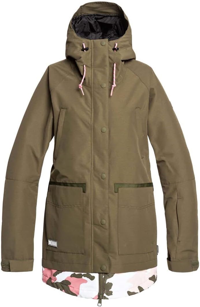 DC Riji Snowboard Jacket Womens Sz S Olive Night