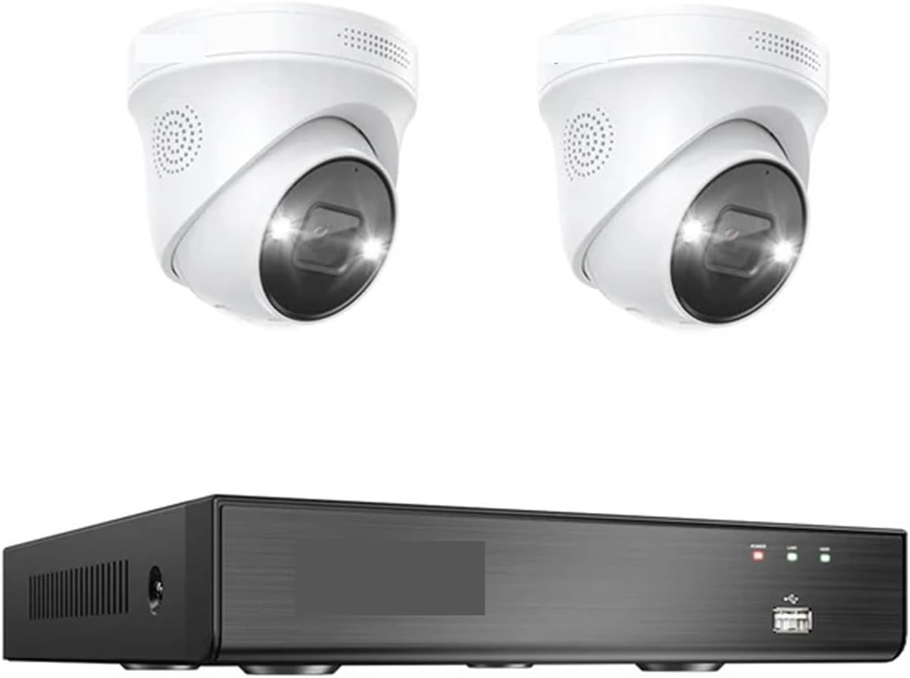 4K 8MP 5MP POE Video Surveillance Kit 8CH H.265 Home CCTV NVR Set Color Night Vision AI Detection IP Security Camera System(None,2PCS 5MP Cameras)