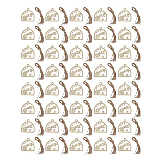 40 Peças De Enfeite Oco De Madeira De Natal, Enfeites De Suspensão De Madeira, Enfeite De árvore De Natal Com Cordões De Serapilheira Para Decoração De Pingentes De Artesanato DIY