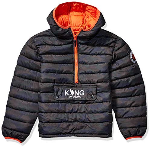US Polo Association Boys' Toddler Bubble Jacket (More Styles Available), Anorak Olive Camo, 3T