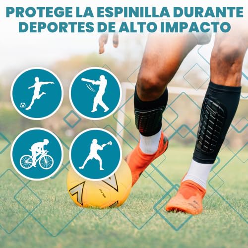 Protector de tibias de fútbol ergonómico contra impactos para jóvenes 5