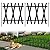 COLRASN Metal Decorative Garden Fence Rustproof Animal Barrier No Dig Decorative Fencing for Dogs,Pet, Yard,& Patio, Landscape, Border?Easy Installation 13" H×7 Ft (5 Panels)
