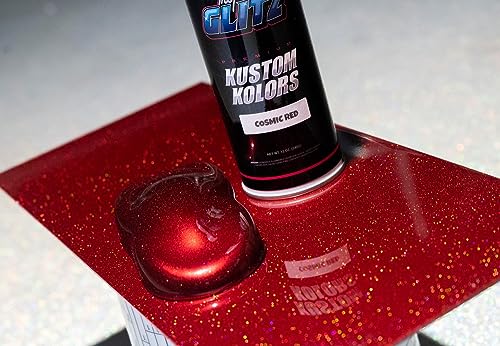 Spray Can 12oz Cosmic Red Basecoat Paint 1:1 Mix Ratio | Professional-Grade Automotive Paint with High Gloss Finish - Polyurethane
