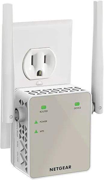 NETGEAR WiFi Range Extender (EX6120) - Add up to 1,500 sq. ft., 25 Devices - AC1200 Dual Band Wireless Signal Booster & Repeater (Up to 1.2 Gbps Speed), Compact Wall Plug Design – Free Expert Help