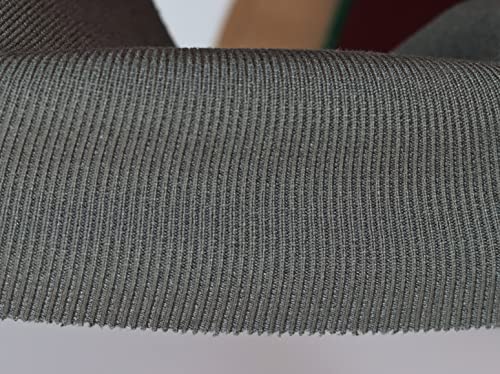 Image of TinaKim Ribbing Knit Fabric, for Waistbands Collar Cuffs Material (Strip of Cyan, 40x8in)