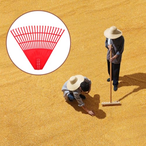Rastrillo de plástico para hojas jardín Sosoport miniatura 6