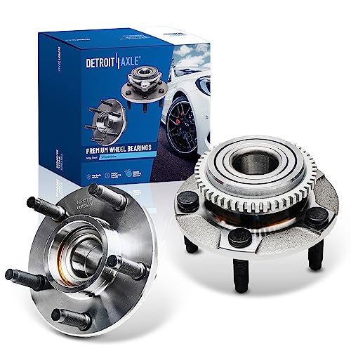Image of Detroit Axle - Front Wheel Bearing Hubs for 1994-2004 Ford Mustang, Replacement 1995 1996 1997 1998 1999 2000 2001 2002 2003 Mustang Wheel Bearing and Hubs Assembly Set, Pair Hubs