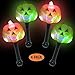Simply Charmed Halloween Party Favors for Kids - Toys for Goody Bags - LED Light Up Wands 4 Pack / Pieces Pumpkin Jack O Lanterns