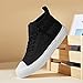 Retro Fashion Skateboard Shoes Men's Women's High-top Casual Trend Shoes, Spring and Autumn Niche Design, Lace-up Mesh for Outdoor, Campus, Walking, Street, Jogging, Travel (Black and White,7)