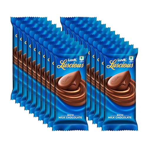 Image of LuvIt Luscious Milk Delectable Chocolate Multipack, 100% Delicious, Pack of 20-36gm Each