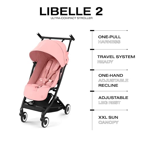 Miniatura 6 de Cybex Libelle - Cochecito de bebé con bolsillo de viaje, ligero, de mano para avión con reclinación con una sola mano, compatible con asientos de