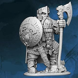 Barthum The Mighty Dwarven Warrior Figure Kit 28mm Heroic Scale Miniature Unpainted First Legion