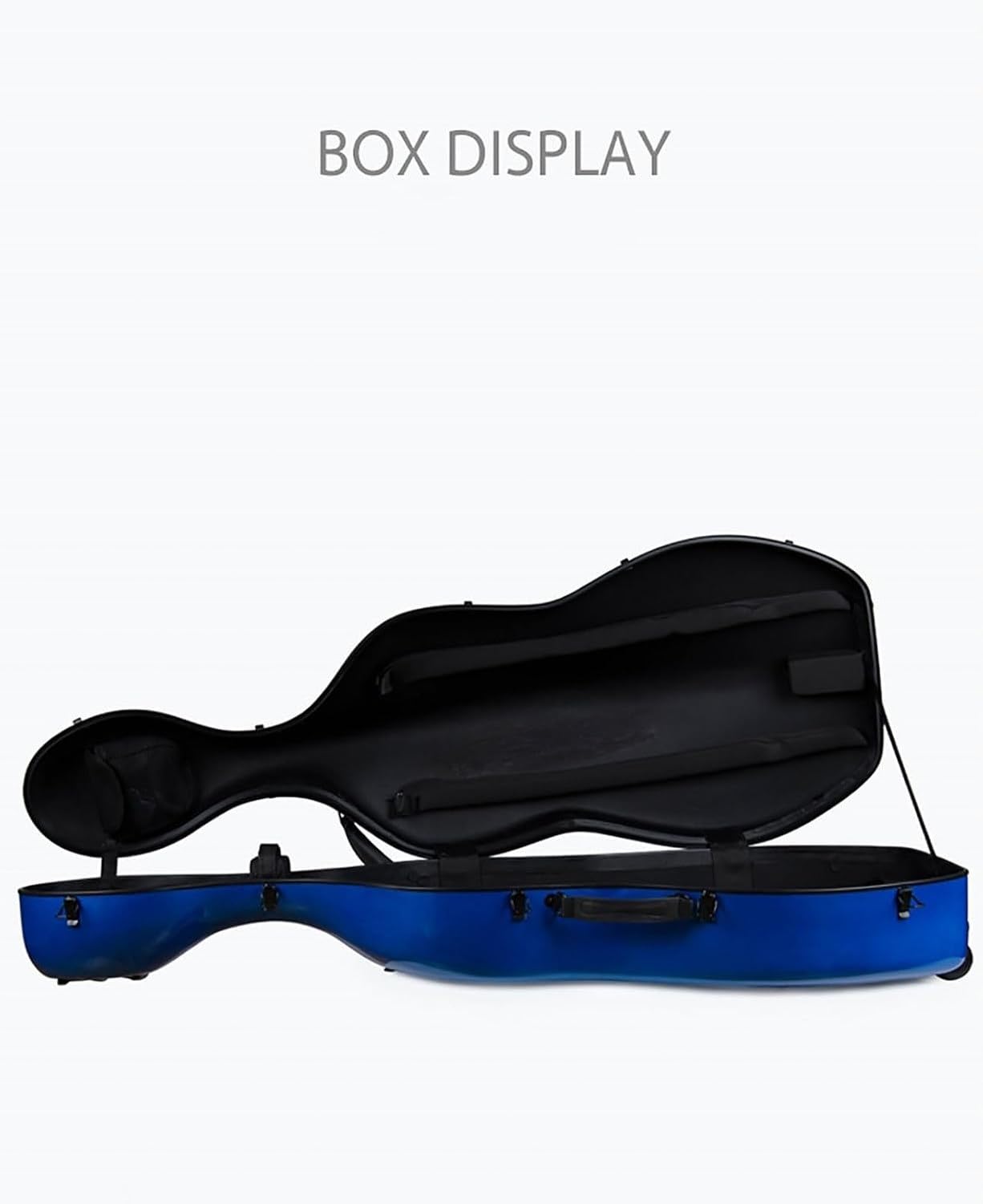 Estuche Violonchelo, Funda Rígida para Cello 4/4 con Ruedas y Correas de Mochila Azul