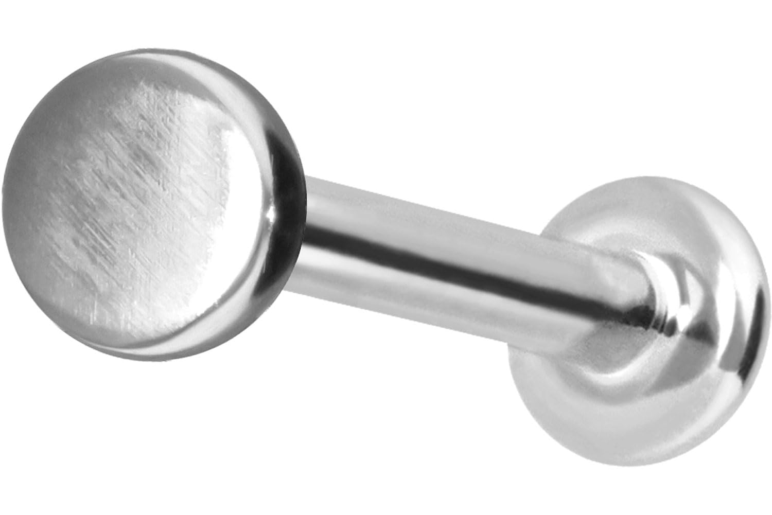 PIERCINGLINE 14 Karat Gold Ohr-Piercing Labret mit Innengewinde DISC Farb & Größenauswahl