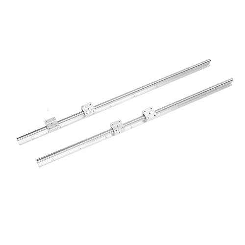 2 rieles de guía lineal SBR12 de 31.496 in, 4 bloques de rodamientos SBR12UU, sistema lineal perfecto de alta precisión, fácil instalación, amplia