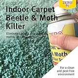 Zero In Carpet Beetle & Moth Killer Spray – Effective Carpet Beetle & Moth Treatment for Carpets, Upholstery & Household Items – Long-Lasting, Odour-Free Formula - Multi Packs 300ml x3 - Image 2