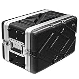 Seismic Audio - SALWR6S - Lightweight 6 Space Compact ABS Rack Case - 6U PA DJ Amp Effects Shallow Rack Case