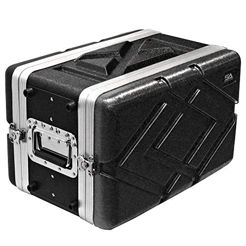 Seismic Audio - SALWR6S - Lightweight 6 Space Compact ABS Rack Case - 6U PA DJ Amp Effects Shallow...