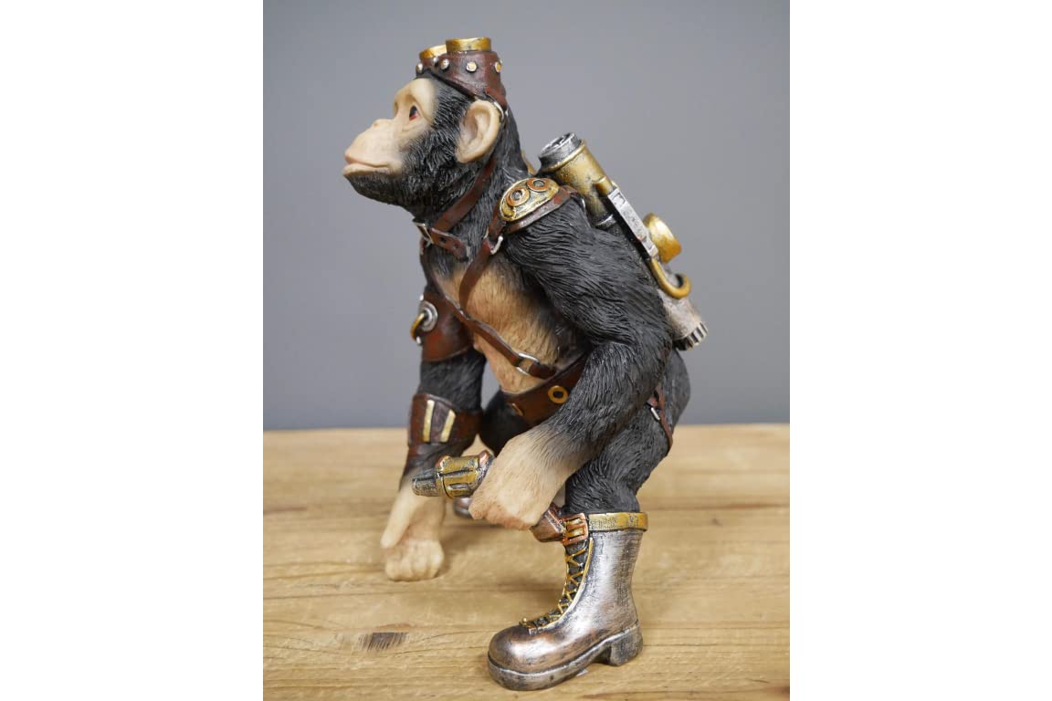DaisyandGordi's Home Interiors Steam Punk Exploring Space Monkey Themed Ornament, Multicolor - Image 3