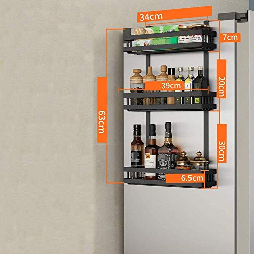 Magnetische Kühlschrank Regal Hängeregal, Seitenregal Gewürzregale Küchenregal, Große Kapazität Magnetischer Speicher Organisator
