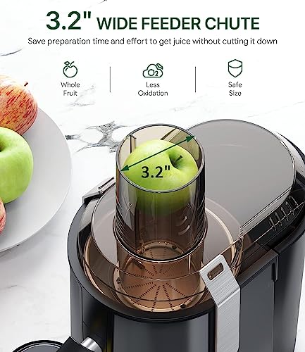 Juicer Machine, 1000W Centrifugal Juicer With 3.2" Big Mouth For Whole Fruits And Vegetable, Sifene Juicer Extractor With 3 Speeds Settings, Celery Carrots Juice Maker, Easy To Clean #TOP1