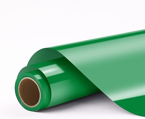 HTVRONT Vinilo permanente verde para Cricut, rollos de vinilo permanente verde, rollo de vinilo adhesivo de 12 pulgadas x 11 pies para Cricut,