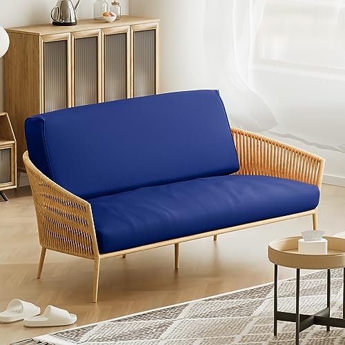 Magshion Futon Cover Sofa Bed Slipcover Couch Cover Without Armrests Stretch Folding Futon Cover Twin Size 39\"x75\"x6\" Royal Blue - Thumbnail 2