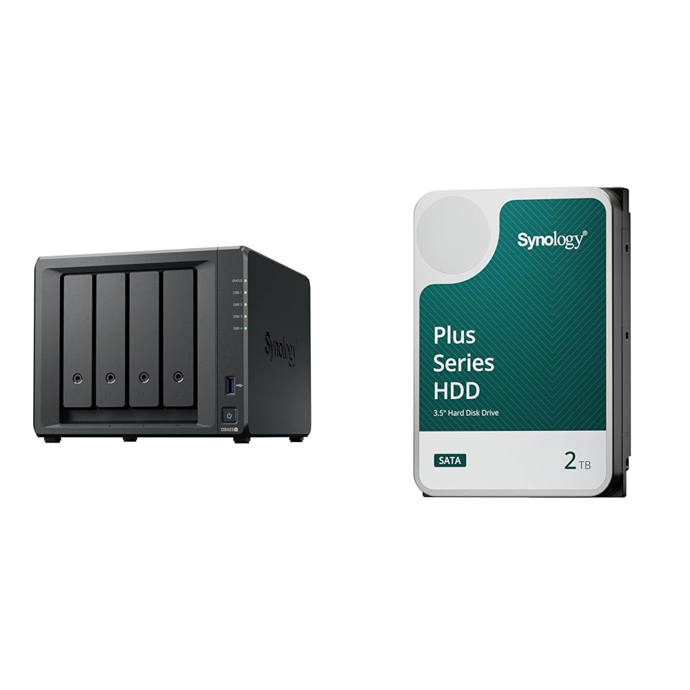 Amazon.co.jp: Synology NAS 4ベイ DiskStation DS423+ & Synology HDD