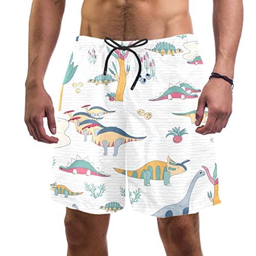 Maillots de bain pour hommes dinosaure short de plage en polyester