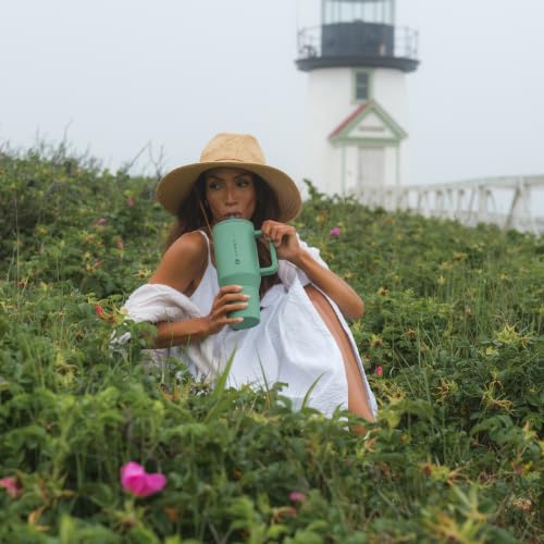 Image of HydroJug Traveler 32oz, Insulated Tumbler with Handle & Straw, Sage