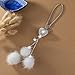 YIDEXIN Bling Car Accessories for Women and Men - White Heart and Pink Fuzzy Drops Bling Rinestones Diamond Car Rear View Mirror Charms, Lucky Hanging Accessories