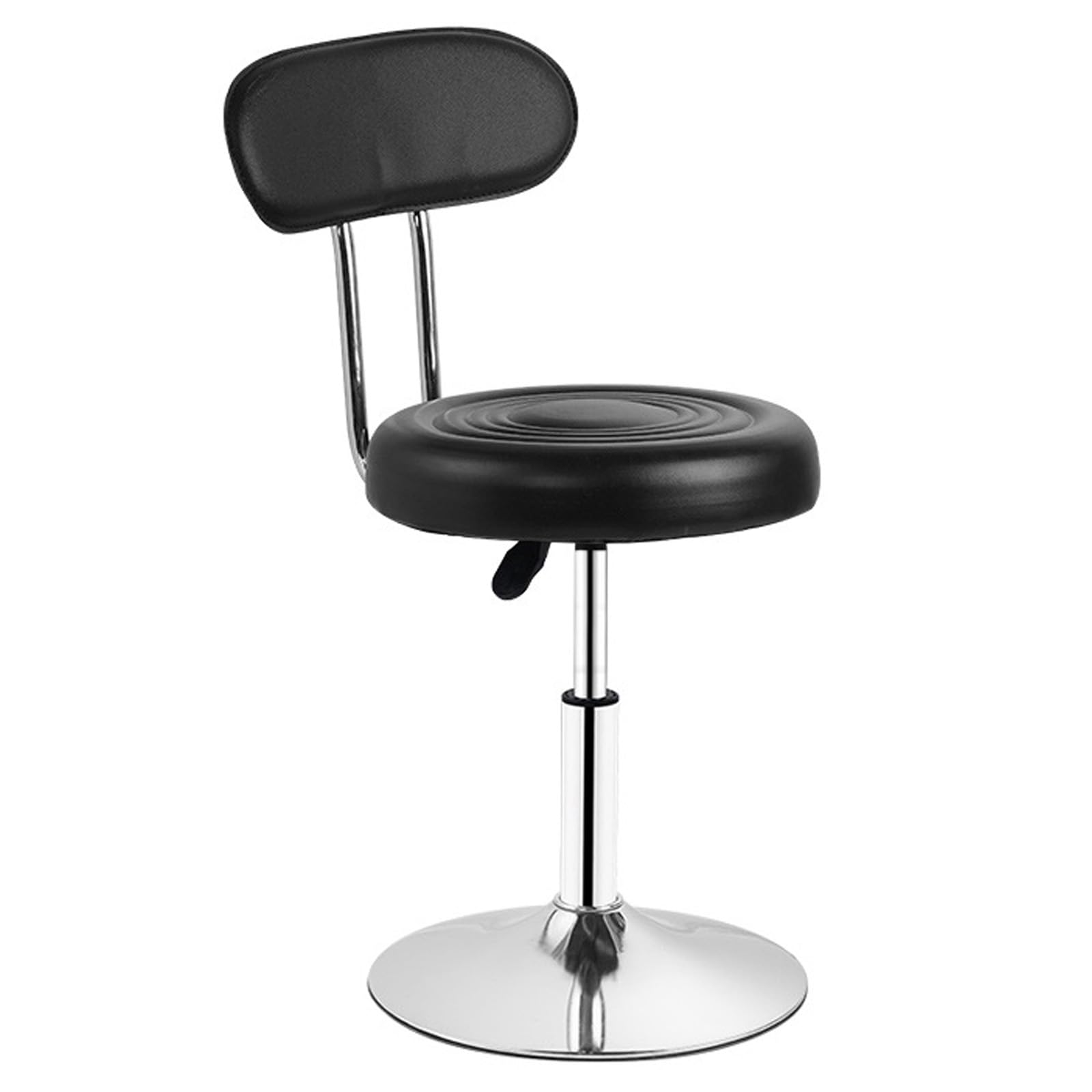 Tabouret de bar rotatif noir idéal pour salon de coiffure et spa