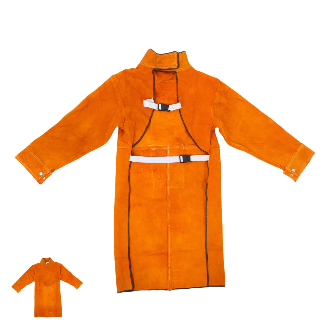 Delantal Resistente al Calor Desgaste para Soldadura de Cuero Protección Ignífuga y Antiabrasión para Taller y Tareas en Casa
