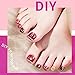 Teenitor Press On Toenail Tips with Glue, Clear False Toenails Kit, Acrylic Toe Tips
