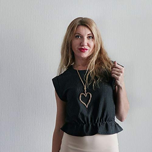 Love Heart Pendant Necklace for Women Fashion Jewelry Long Chian Sweater Necklaces4