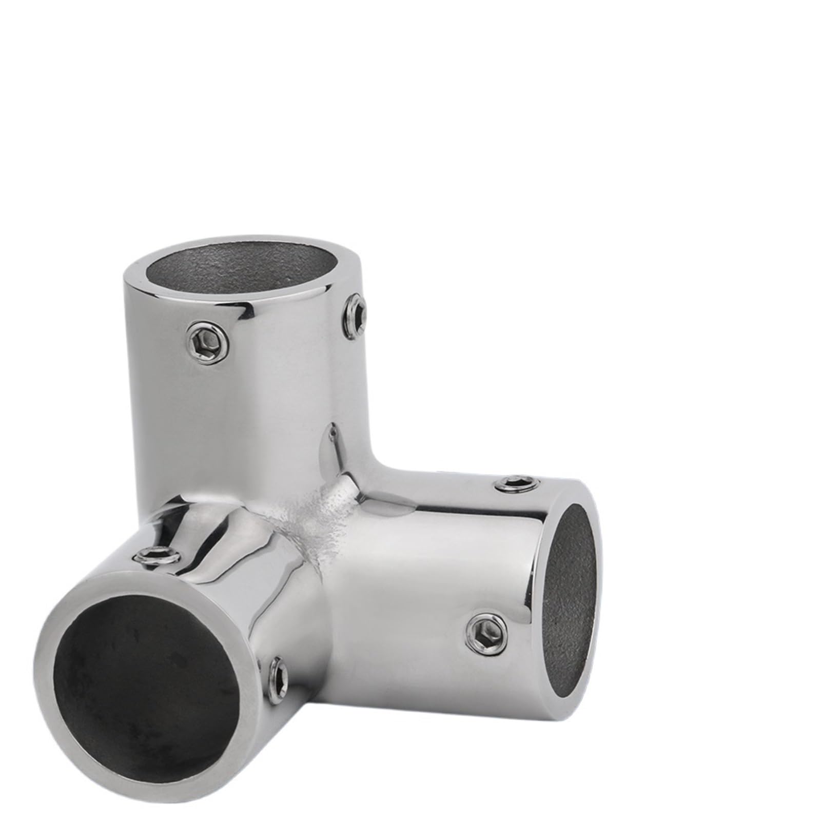 316 Stainless Steel Rail Fitting 3Way Corner for 22/25/30/32mm Tubing Boat Accessories Hardware