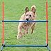 Shappy 4 Pieces Dog Agility Equipment with Adjustable Height Jump Bars Adjustable Dog Agility Jumps with Carry Bag Exercise Jumping Hurdles for Indoor Outdoor Course Game (Blue,Orange)