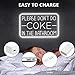 Please Don't Do Coke in The Bathroom Neon Sign for Wall Decor,USB Powered LED Neon Light with Adjustable Brightness,Light Up Sign for Party Decor,Bathroom,Christmas Gifts