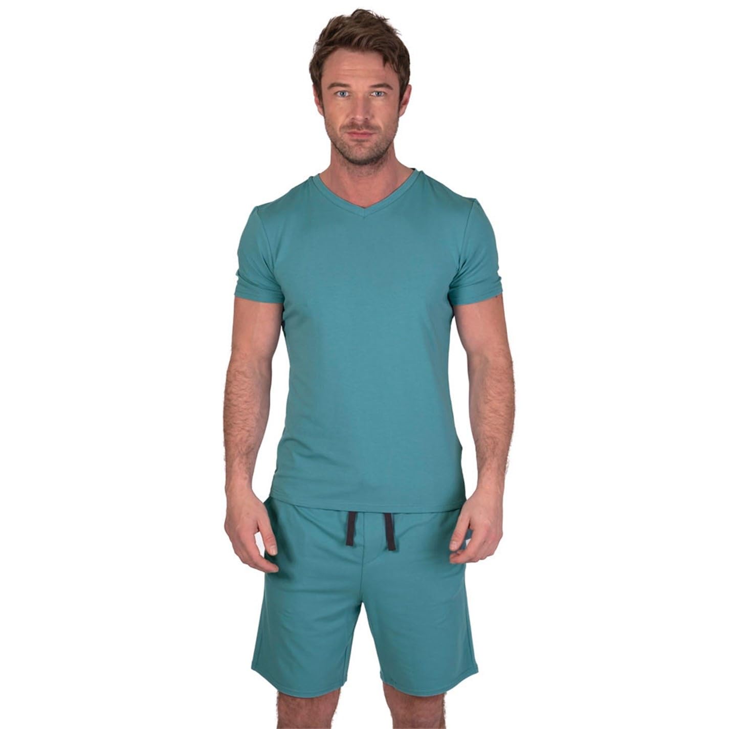 Light & Shade Conjunto de Pijama para Hombre con Camiseta y Pantalones Corto
