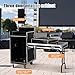 HEMOTON Network Devices Storage Rack Av Cabinet Dj Table for Performance Media Console Cabinet Video Stereo Equipment Dj Work Table and Casters Road Case for Stage Black