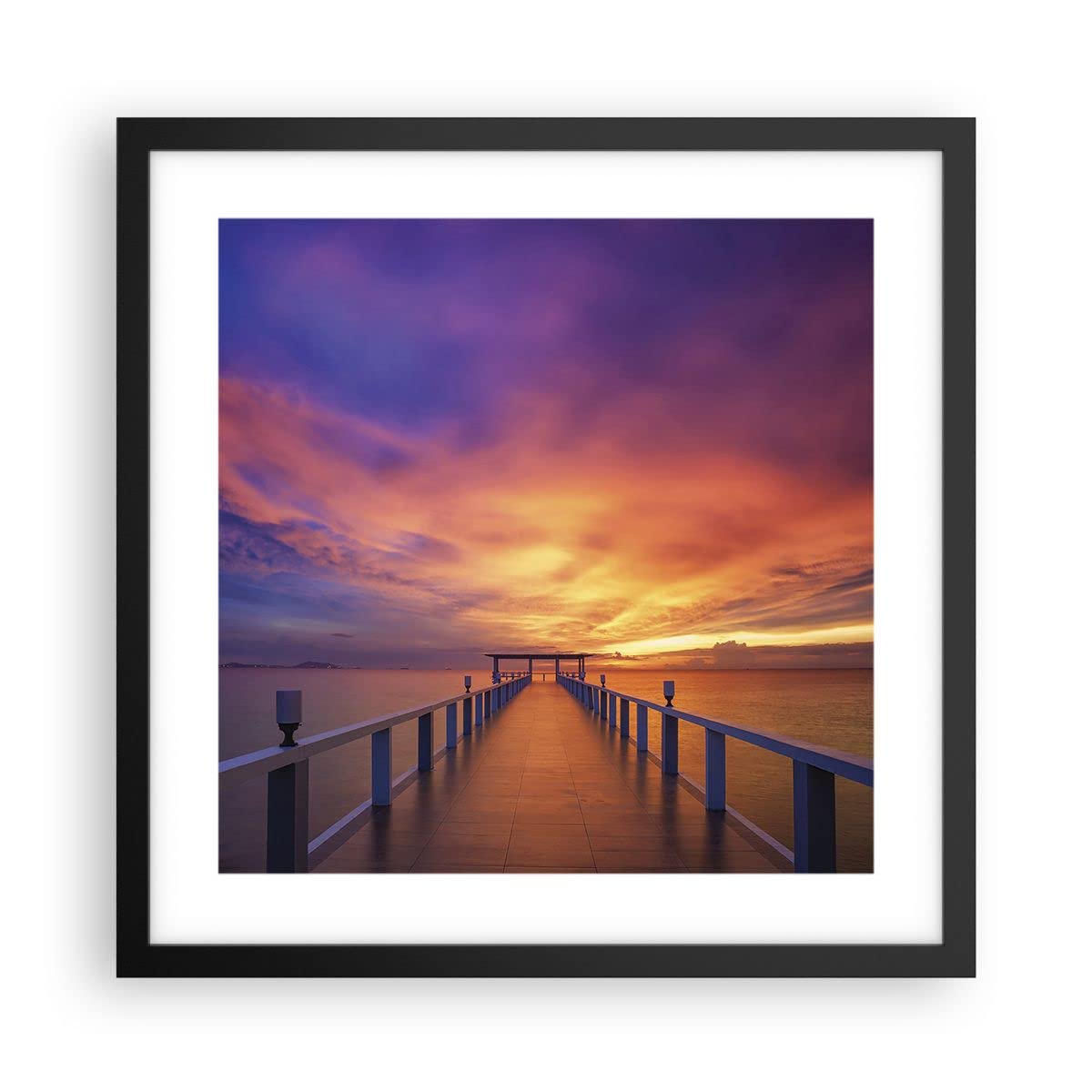 ARTTOR Poster Cadre Noir 40x40 cm Affiche Paysages Maritime - 4202 - P2B