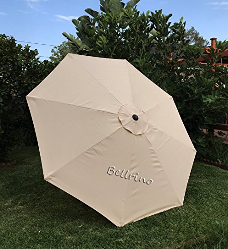 Bellrino Decor Replacement Taupe Strong And Thick Umbrella Canopy For 9Ft 8 Ribs Taupe (Canopy Only) (Beige-98) #TOP3