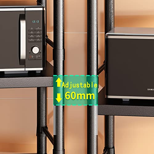 Support réglable pour micro-ondes en acier robuste avec étagère à 5 niveaux - 5