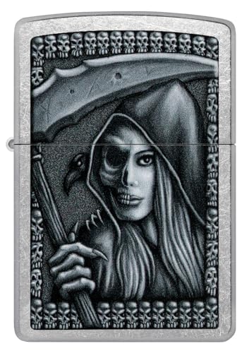 Encendedor Zippo Grim Beauty Street Chrome miniatura 2