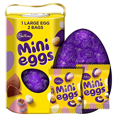 Cadbury Milk Chocolate Mini Eggs Easter Egg Includes 1 Large Egg and 1 Chocolate Bar 232 g (Pack of 1)