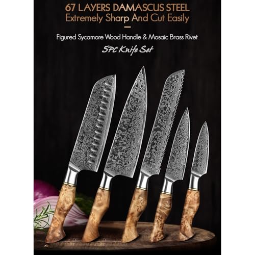 Set Cuchillos Cocina 5 Piezas Acero Inox Base miniatura 7
