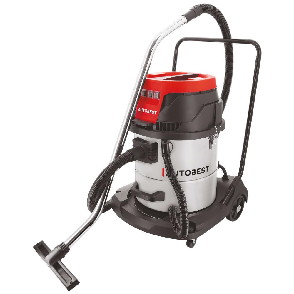 Aspirateur eau et poussières 60 litres - 3000W - 3 niveaux de puissance d'aspiration - filtre HEPA - Câble 5m - Flexible 4m