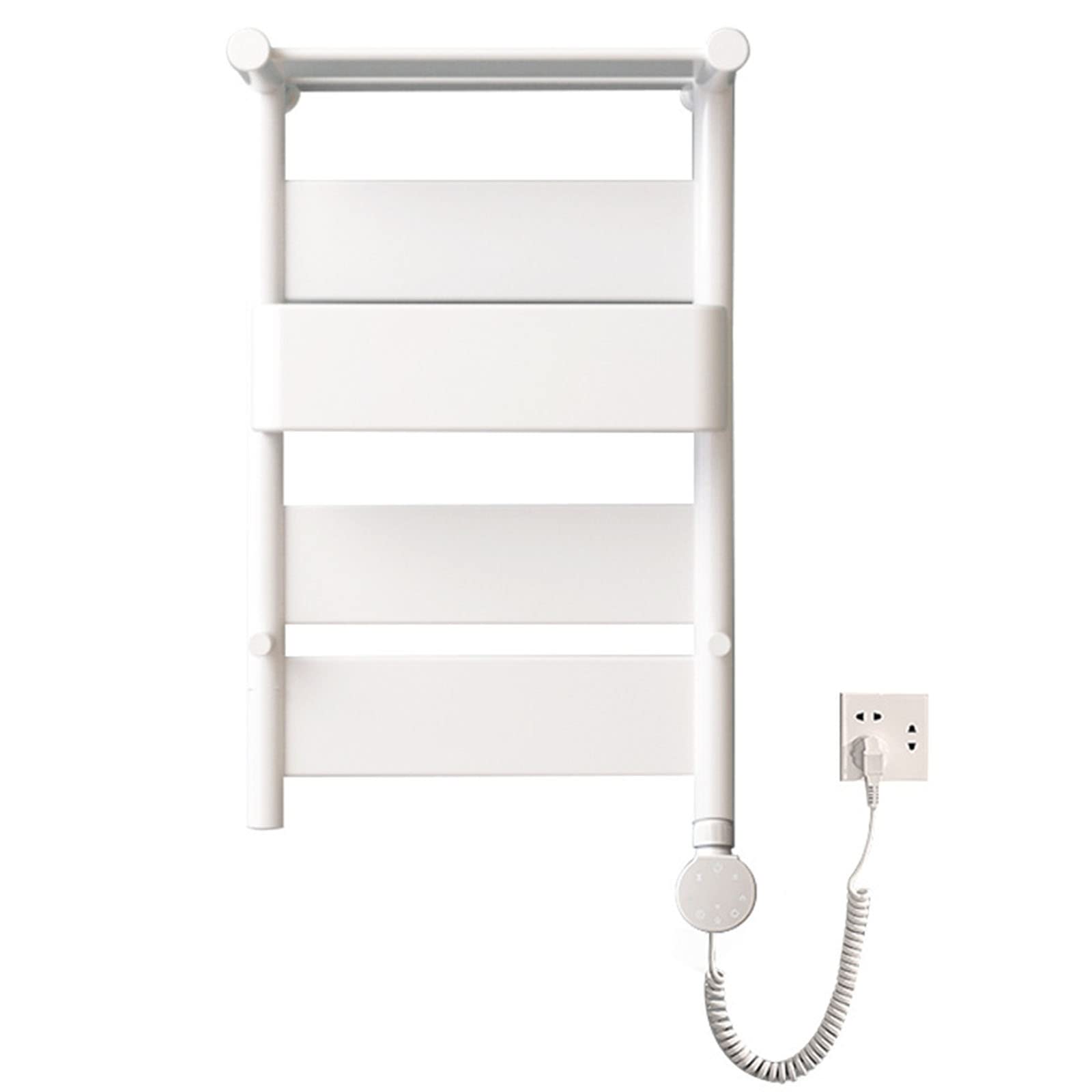 Radiador Toallero Eléctrico de 165W de Aluminio con Temporizador Estante de Pared 48x75cm